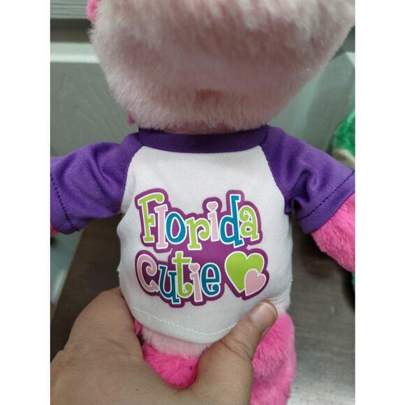 Set of 2 Alligator Crocodile Plushies Bear With Me Green & Plushology Pink - Picture 3 of 10